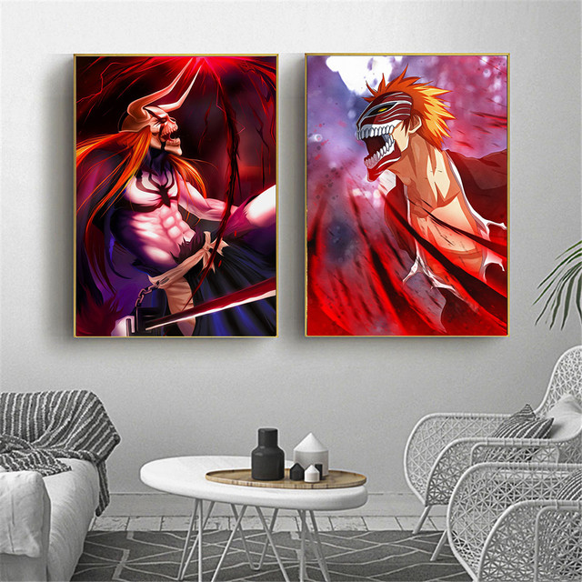 Japonês Anime Bleach Pinturas De Lona, Figura Dos Desenhos